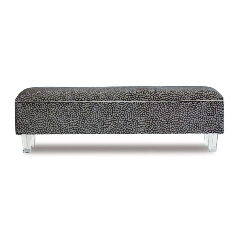Esmeralda Upholstered Storage Bench, 16" H x 68" W x 18.5" D