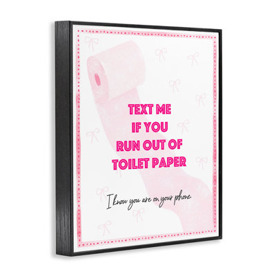 Texte rose pour papier de toilette, estampe numérique, design par Ziwei Li