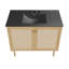 Meuble-lavabo autoportant en chêne naturel Classe 36 avec comptoir à 3 trous noir Classe-1363476244-1363476246-1363476247