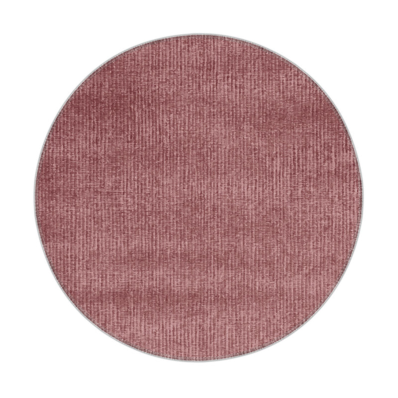 Tapis brun abstrait intérieur et extérieur, Rond 5 pi