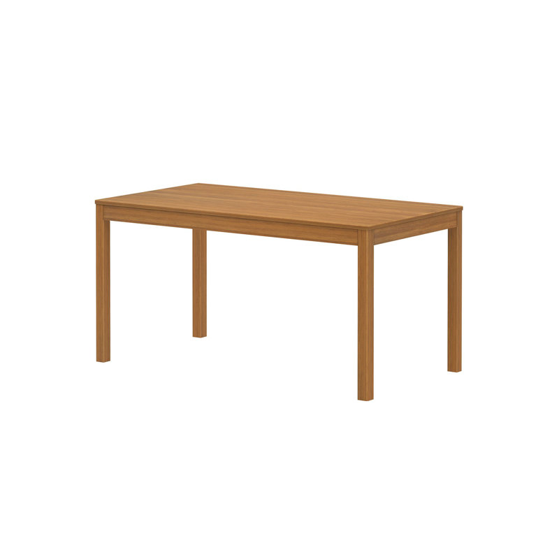 Classic 4-Leg Rectangular Solid Wood Dining Table, 30" H x 60" W x 32" D, Pecan