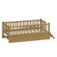 Structure de lit en bois avec barrière de sécurité et lit gigogne-129389341