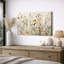 «Vibrant Wildflower», «Bright Daisy Floral Field Images, Spring French Country Living Room Artwork», impression sur toile encadrée-99543087-100095188-119461013