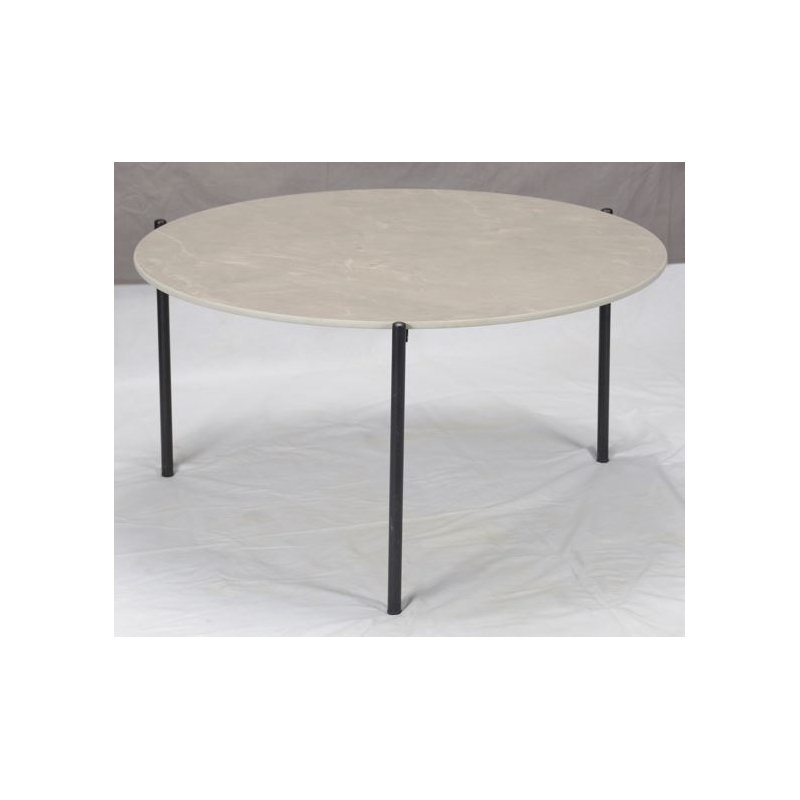 Cloverdales Three Leg Coffee Table, Tan