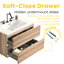 Meuble-lavabo flottant 30 po en chêne brut, lavabo à 3 trous, tiroirs doubles, 20% plus de rangement, coulisses silencieuses, meuble-lavabo mural 45 po