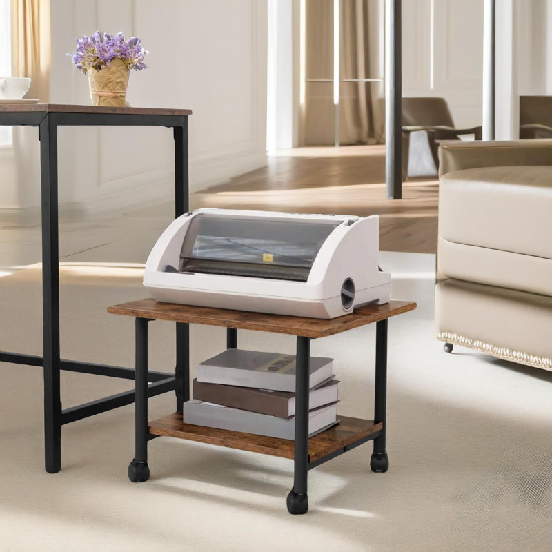 2-Tier Printer Cart with Storage Shelf
