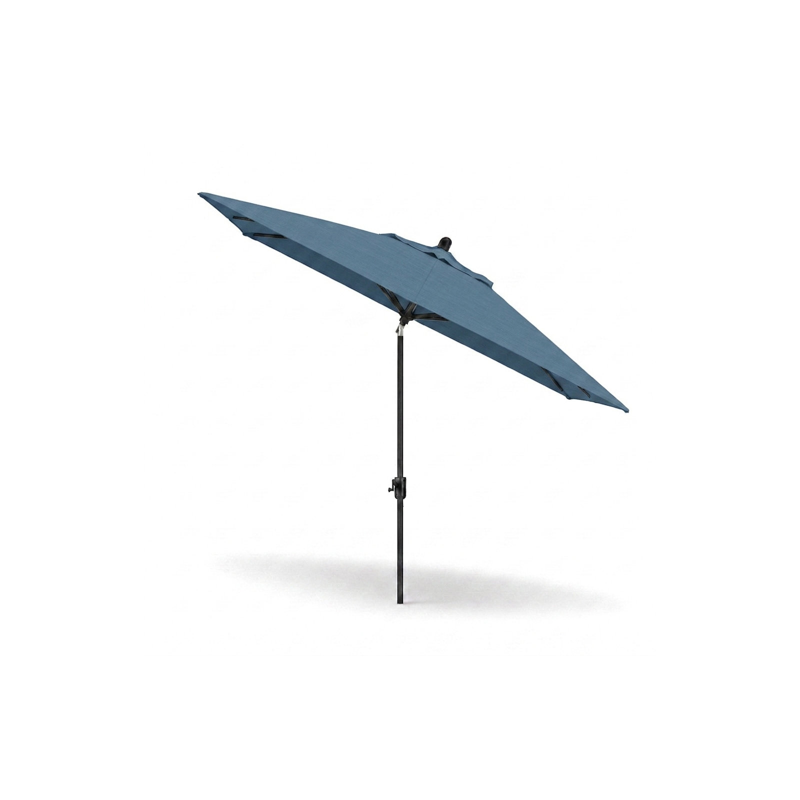 Olivier 116.7'' Outdoor Umbrella, Black Sapphire, Canvas Sapphire Blue Sunbrella