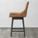 Aleksy Swivel Upholstered Counter Stool with Solid Wood Frame