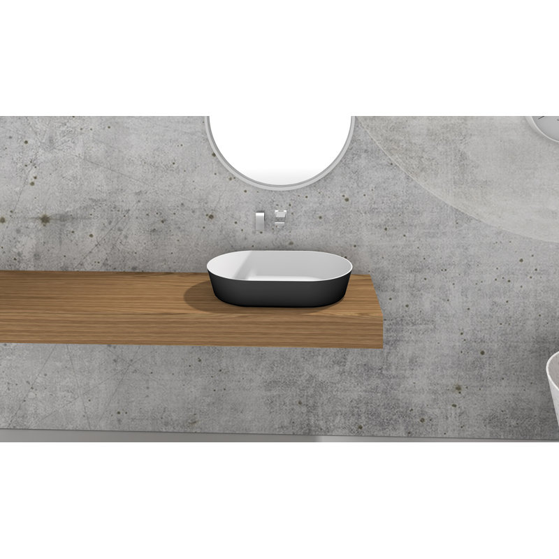 Lavabo vasque blanc / noir