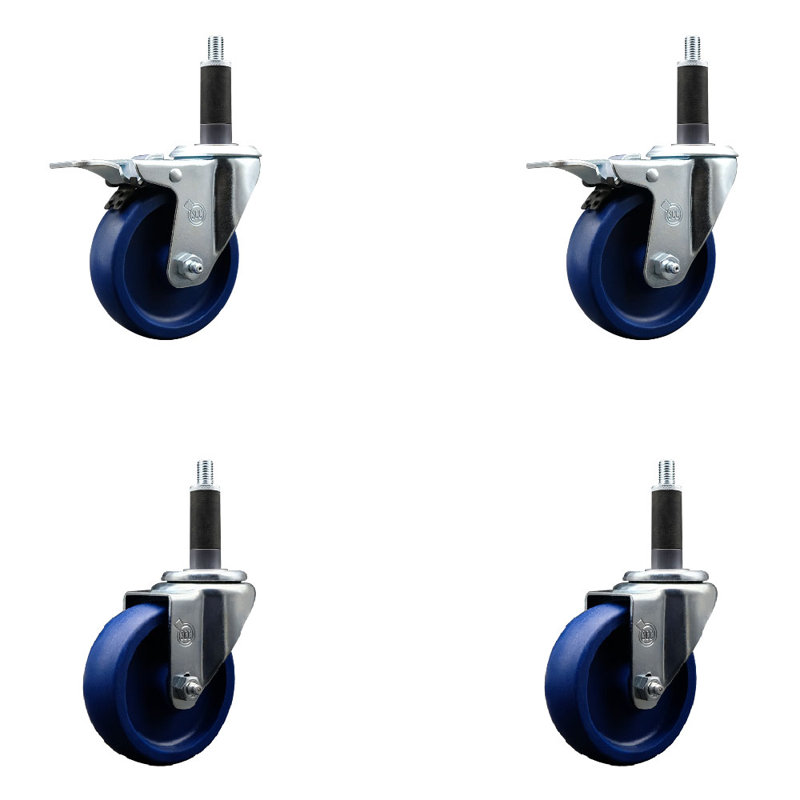 Ensemble de roulettes extensibles 4 po 4 po