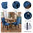 Extendable Dining Table Set, Rustic Oval Dining Room Table & Velvet Dining Chairs with Wood Leg, 62.99" -78.74" Dining Table and Chairs Set, Modern Dining Table Set-1348664879-1348664878