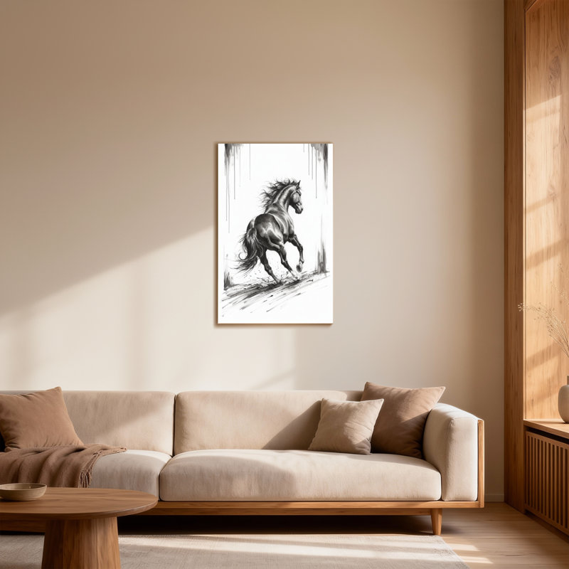 Animals Dynamic Horse Galloping On Canvas
