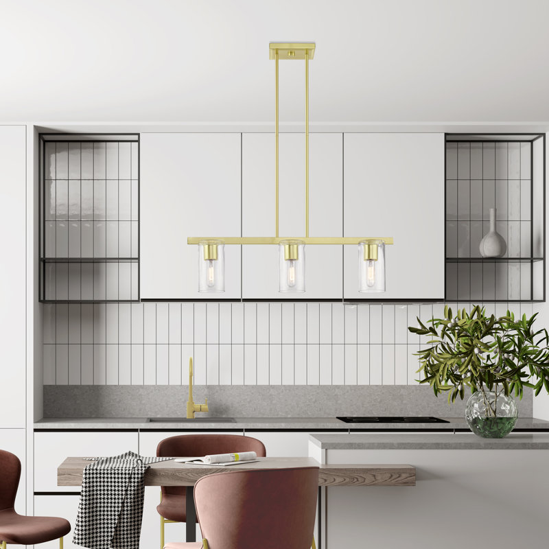 Lustre linéaire, Laiton satiné