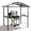 Pavillon de jardin permanent en métal L 5 pi. D Pavillon de jardin en acier avec toit en polycarbonate