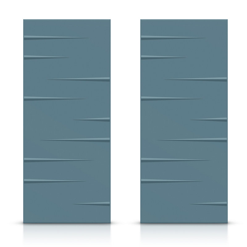 Portes de placard coulissantes à panneaux, Bleu dignité, 72 po x 84 po