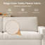 212cm Beige Teddy Fleece 2-Seater Sofa, Deep Seat Sofa with Wide Armrests for Living Room