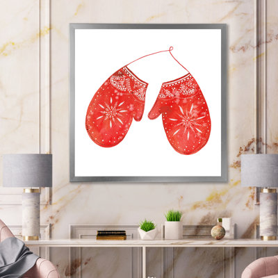 " Christams Red Mittens "