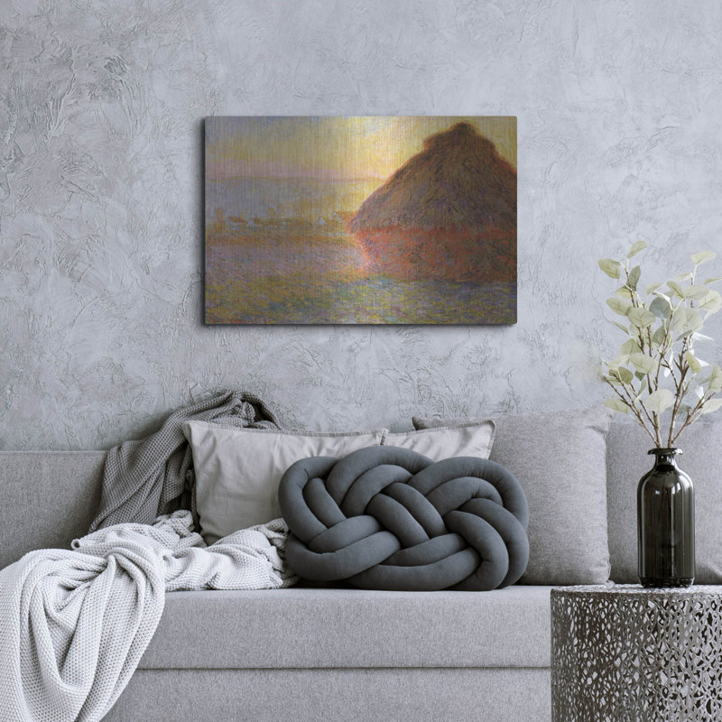 «Grainstack Sunset» par Claude Monet, H 24 po x l 36 po