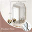 Grand miroir mural à bords biseautés sans cadre, suspendu horizontalement ou verticalement pour la décoration intérieure, 35,8 x 23,8 po