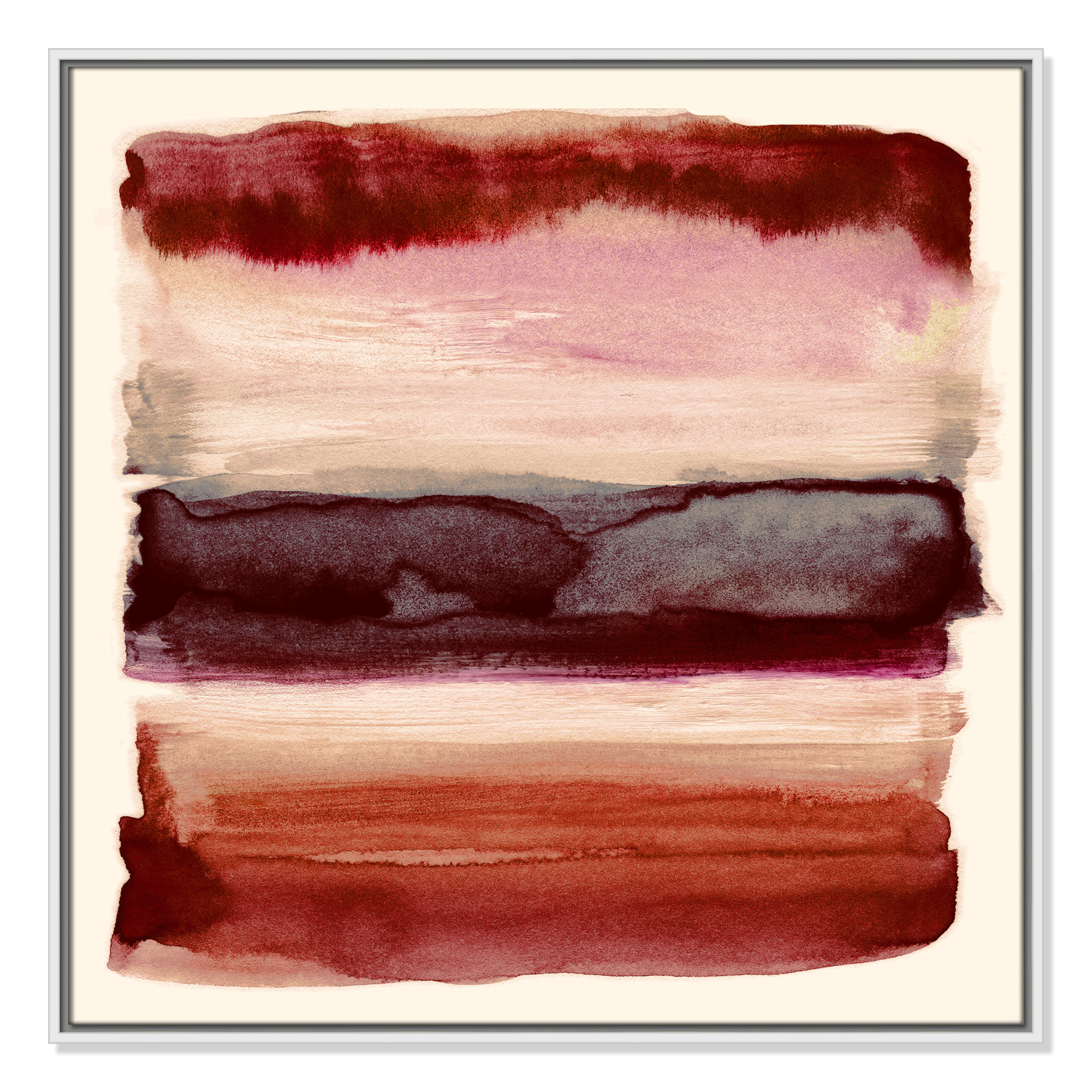 Burgundy Sky II Print by Nan, 31.5" H x 31.5" W, White