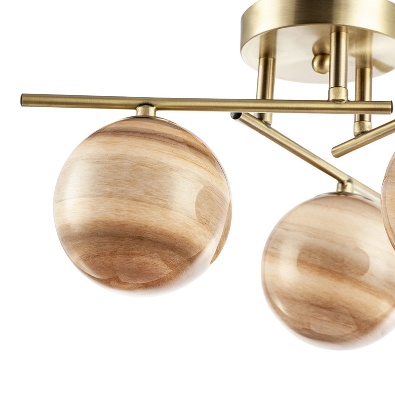 Glass Semi Flush Mount