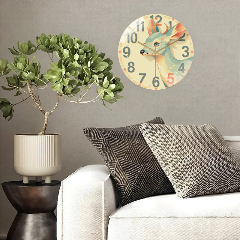 Horloge murale, art décoratif mignon 12 po
