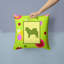 Coussin décoratif intérieur/extérieur effet velours alaskan malamute pois