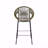 Set Of 2 Outdoor Patio Barstool, Green Faux PE Wicker-1127566553