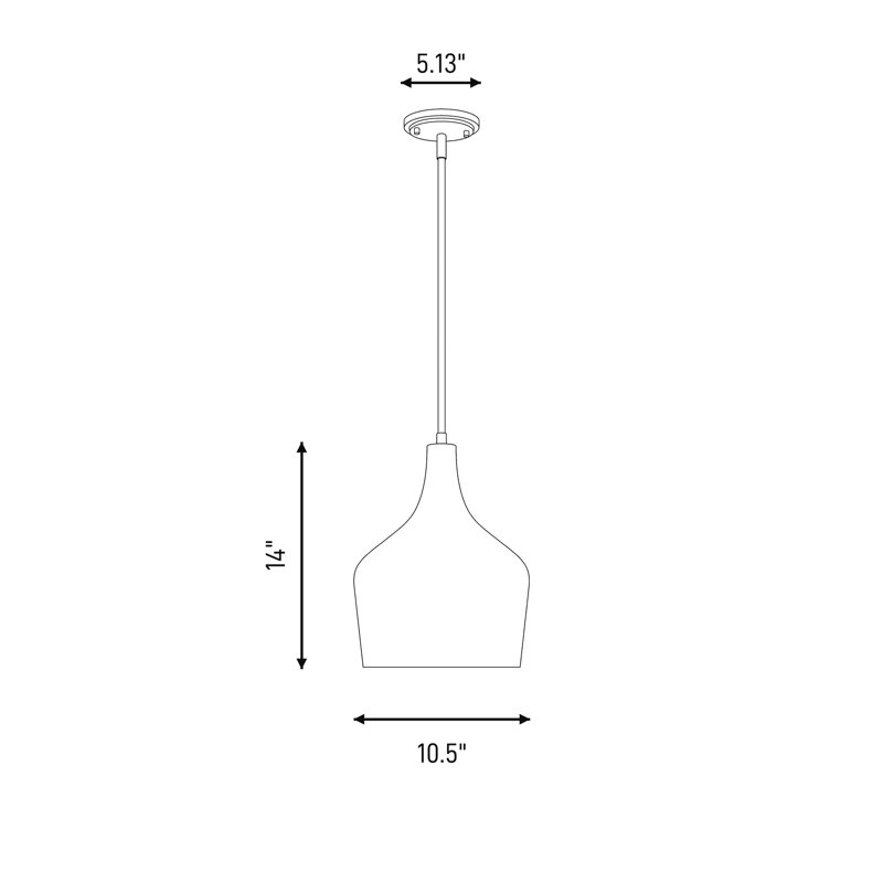 Kendrick 1-Light Single Bell Pendant in Natural Brass, Natural Brass