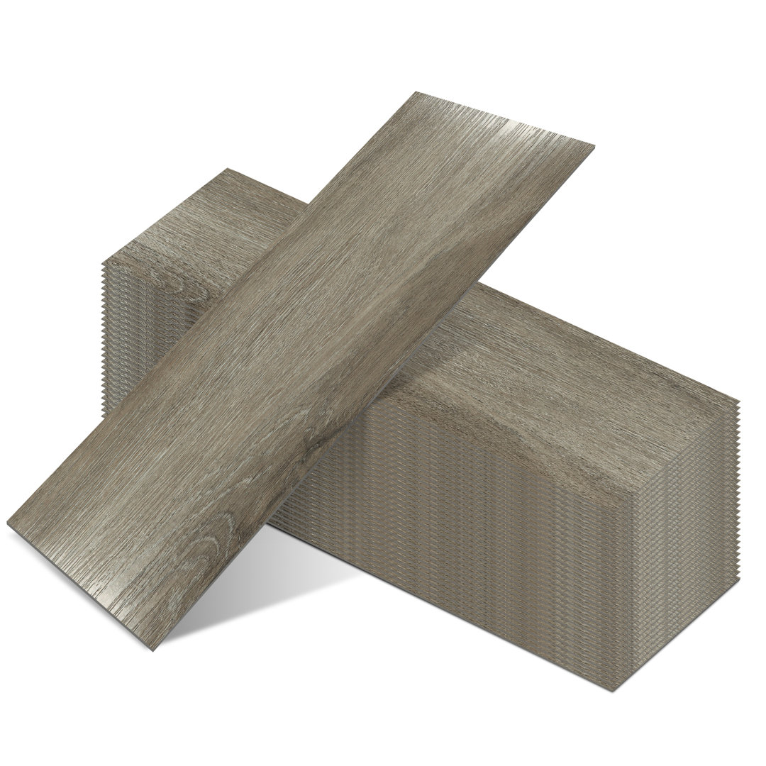 45.72 cm x 15.24 cm Vinyl Floor Tiles, 50 Per Pack