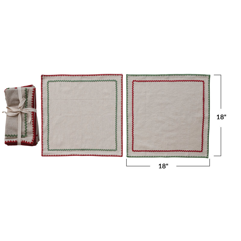 Serviettes de table en coton Ric Rac