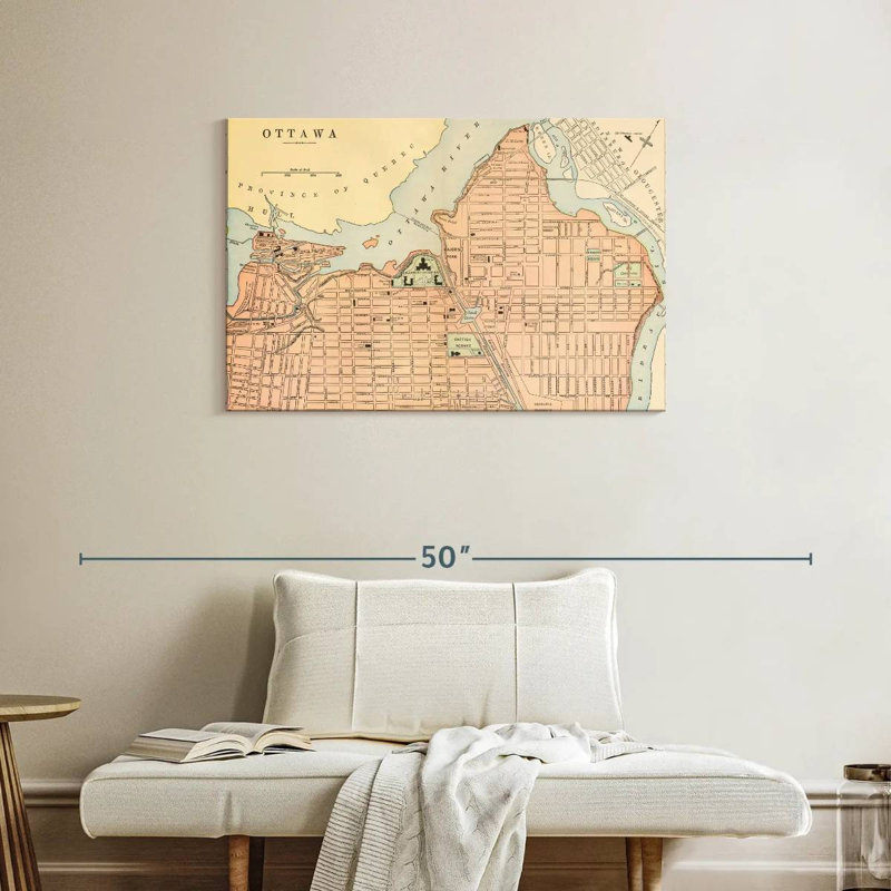 Carte de Ottawa, H 24 po x l 36 po
