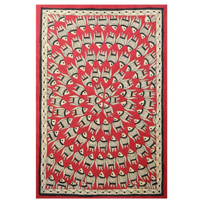Peinture poisson Madhubani | Papier fait à la main | Par Ashutosh Jha