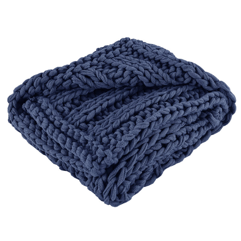 Chunky Throw, Navy