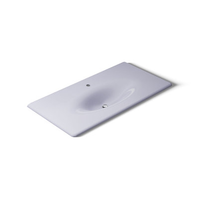 Fer / Impressions 43 "Fonte One-Piece surface et lavabo intégré avec un seul trou pour robinet