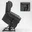 Fauteuil inclinable rembourré en cuir Vintage Power avec base relevable et fonction de massage chauffant-85206779