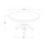 Ensemble de salle à manger 3 pièces pour petits espaces comprenant une table ronde avec pied central et 2 chaises de cuisine, 107 x 107 cm, blanc lin-1184798473