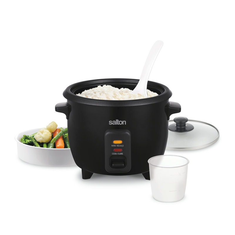 Cuiseur à riz automatique 6 tasses Salton - Blanc, Noir