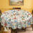 Easter Bunny Tablecloth - Cute Rabbit & Spring Garden Printed Fabric Table Cover, Scalloped-Edge Tablecloth for Easter Brunch, Holiday Party | Reusable Decorative Tablecloth for Round/Rectangular Dining Tables, Spring Home Decor-316440673