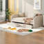 Lits avec rangement, lit de jour simple en velours, chambre d'amis moderne peu encombrante