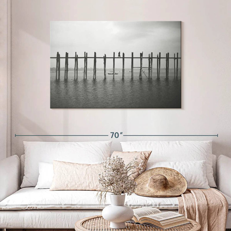Lilie Crossing U Bein Bridge, H 30 po x l 45 po