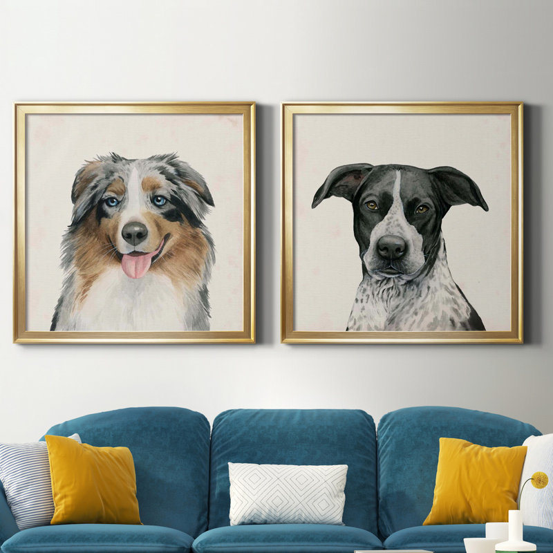 «Best Bud III», ensemble de 2 impressions sur toiles, Toile encadrée d'or, H 30,5 po x l 61 po x P 1,5 po