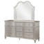 Commode élégante à 9 tiroirs avec miroir double arqué