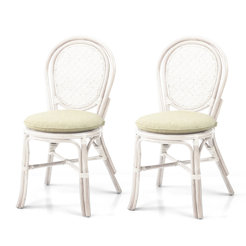 Chetana Glynda Round 37.5'' Dining Set, White, White