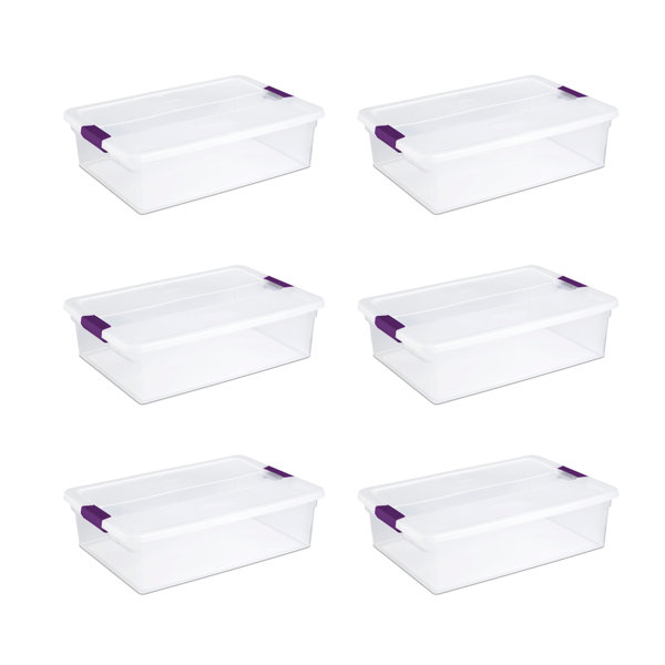 32 qt. Clear Base/White Lid Latching Storage Box by Sterilite at