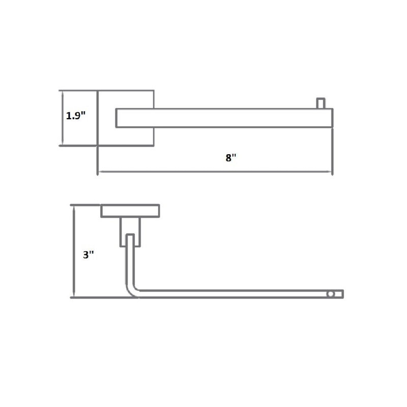 Line Toilet Paper Holder - Wall Mount - 6" Brass/Polished Chrome, Polished Chrome