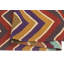 Tapis bleu / brun / rouille en laine noué à la main à motif de chevrons 4 pi 10 po x 6 pi 8 po Cedorah
