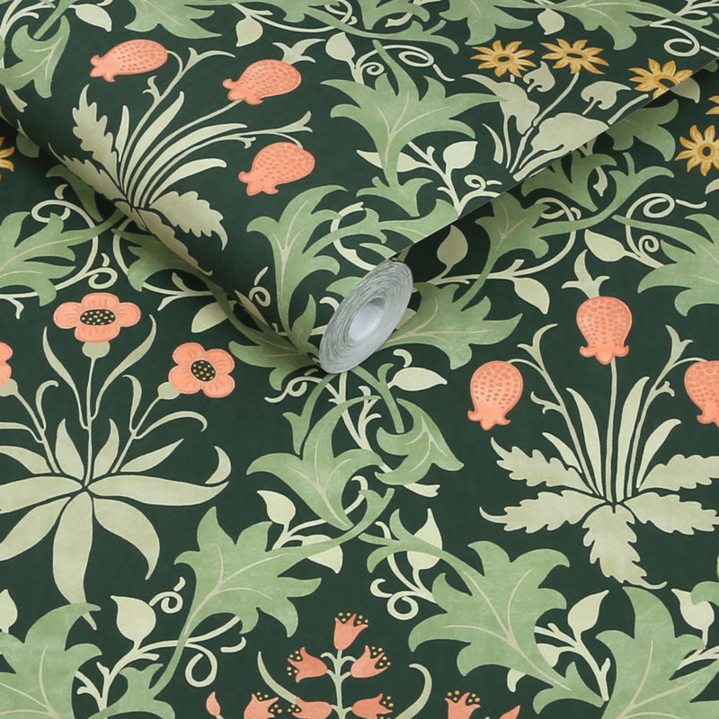 William Morris Celandine Forest Wallpaper, Green