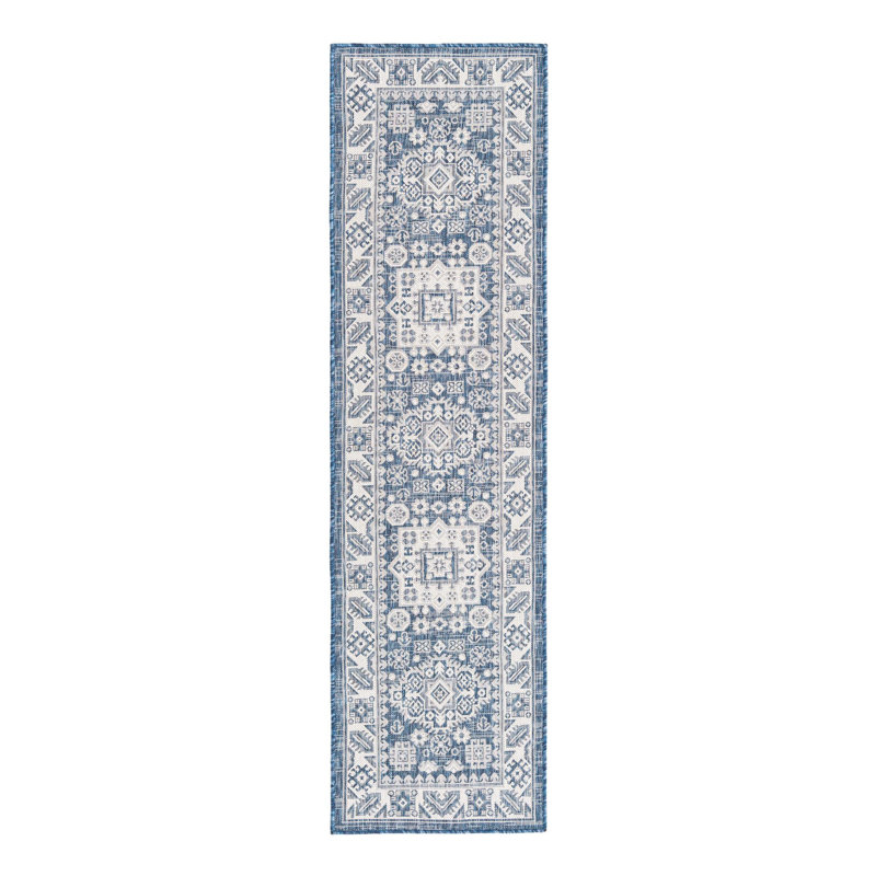 Tapis intérieur / extérieur brun Anariya, Tapis de couloir 2 pi x 7 pi 10 po