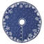 Handmade Christmas Tree Skirt in Cotton - Village Scene on Navy Blue - 60"